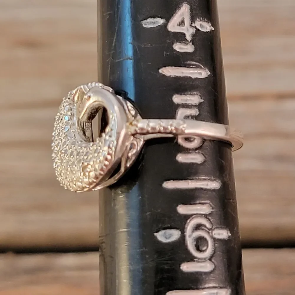 New Sterling Stylized Peacock Ring